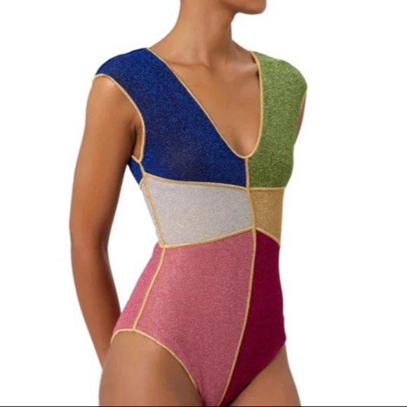 Osea Lumière Patchwork Shimmer Swimsuit Plus Sizes - Picture 3 of 9